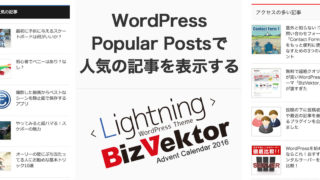 LightningやBizVektorで人気の投稿一覧をキレイに表示する