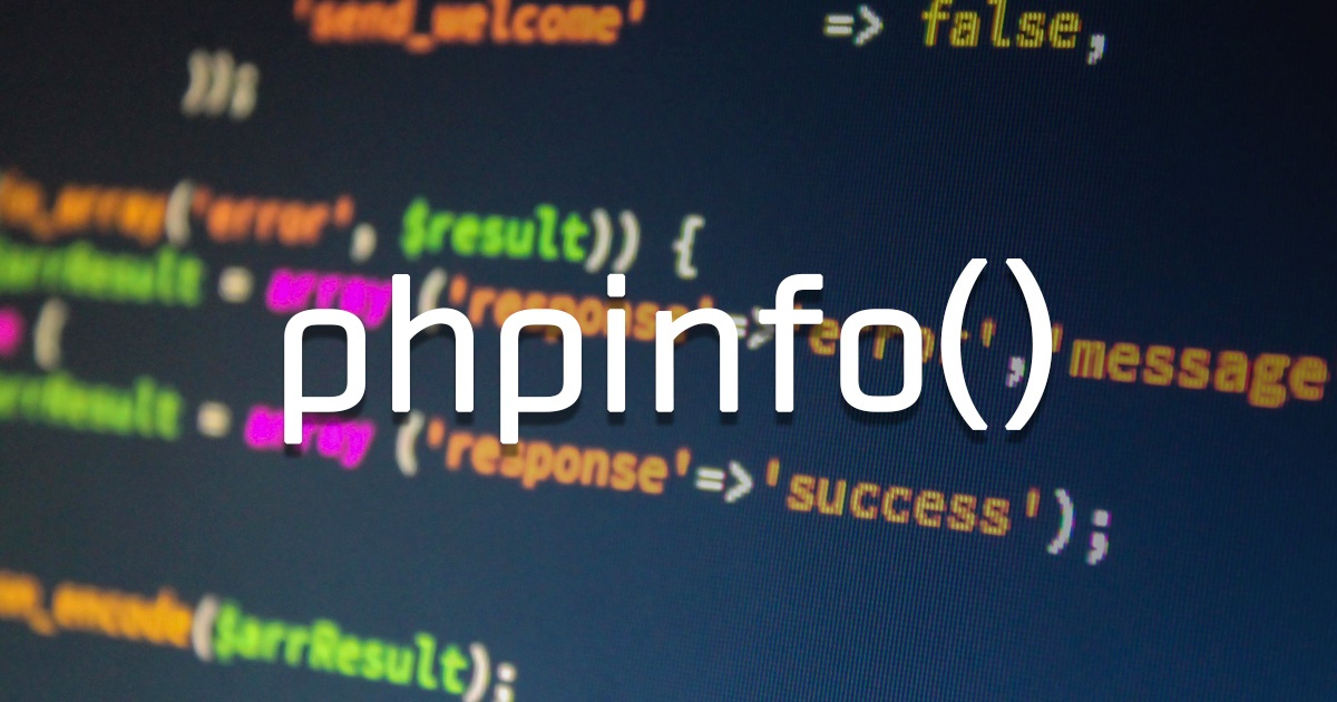 PHPのバージョンをブラウザで確認できる phpinfo関数